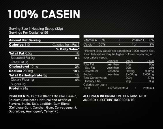 Optimum Nutrition Gold Standard 100% Casein 